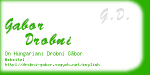 gabor drobni business card